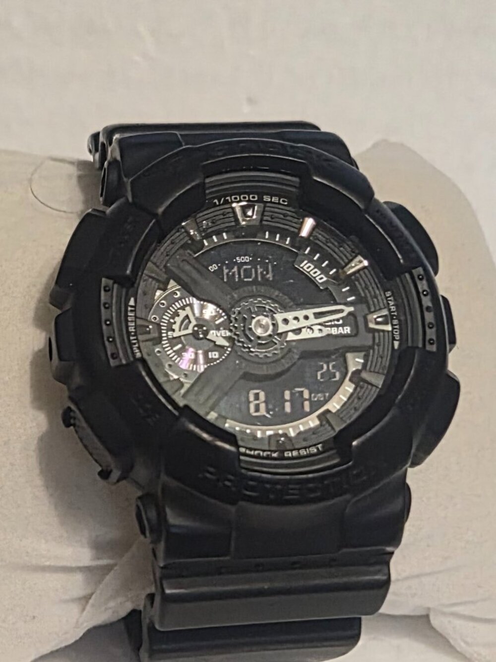 Casio G Shock Matte Black analog and digital